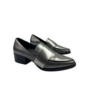 Phillip Lim Women's 3.1 Silver Grey Loafer Size 5